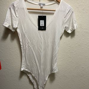 White FashionNova bodysuit
